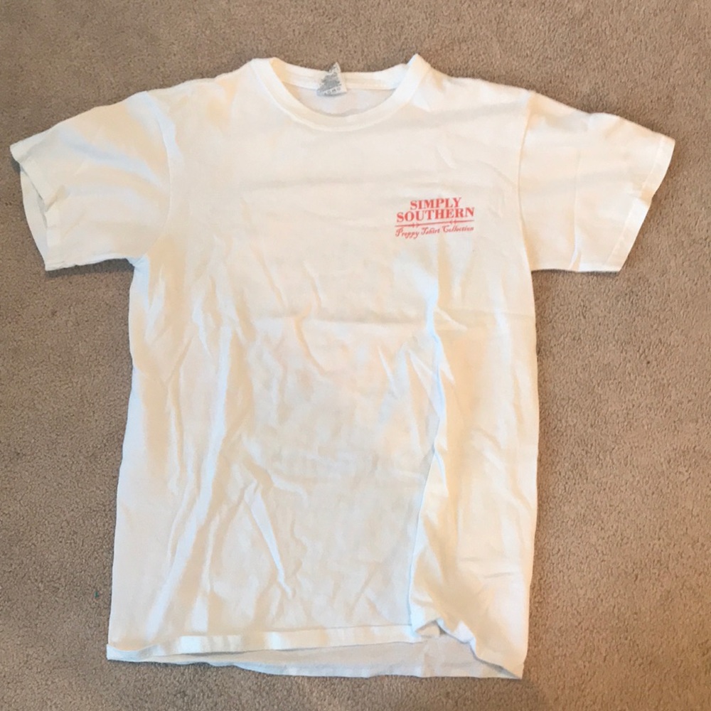 white simply southern tee shirt
